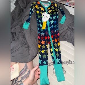 Little Sleepies Rainbow Star Kids Footie